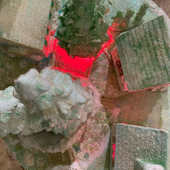 VTG Scioto Ceramic Mold Light-Up Christmas Gold Sparkling Large Village Scene - Picture 15 of 16